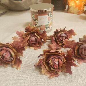 Autumn Leaf Rose Serveware Accents